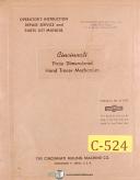 Cincinnati-Cincinnati 3 Dimensional Hand Tracer, Service Operations & Parts Manual 1957-3 Dimensional-01